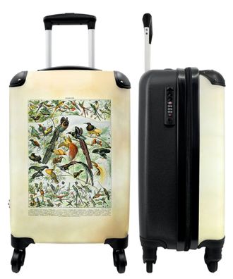 Koffer - Handgepäck - Natur - Vintage - Vögel - Illustration - Trolley - Rollkoffer -