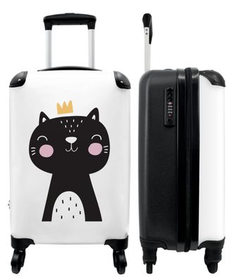 Koffer - Handgepäck - Katze - Krone - Kinder - Illustration - Trolley - Rollkoffer -