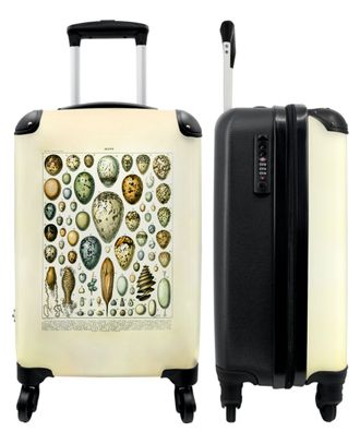 Koffer - Handgepäck - Eier - Natur - Tiere - Vintage - Illustration - Trolley -