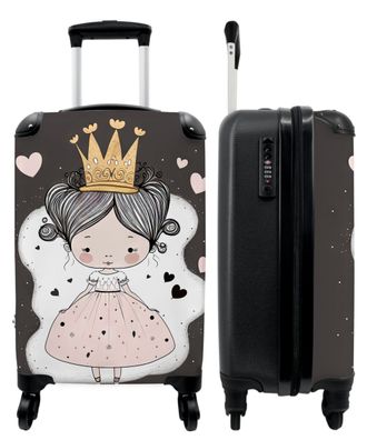 Koffer - Handgepäck - Prinzessin - Kleid - Herzen - Mädchen - Krone - Trolley -