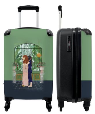 Koffer - Handgepäck - Abstrakt - Löwe - Blumen - Dschungel - Trolley - Rollkoffer -
