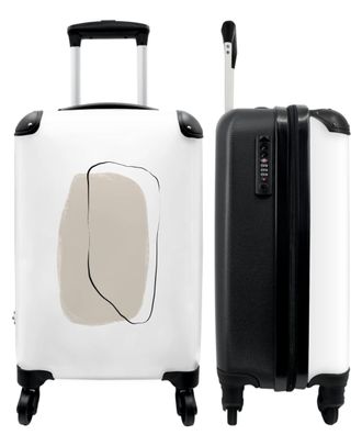 Koffer - Handgepäck - Formen - Beige - Abstrakt - Weiß - Trolley - Rollkoffer -