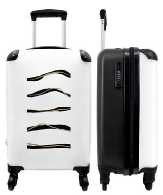 Koffer - Handgepäck - Abstrakt - Design - Gold - Schwarz - Trolley - Rollkoffer -