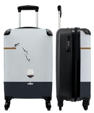 Koffer - Handgepäck - Abstrakt - Tauchen - Weinglas - Männer - Trolley - Rollkoffer -