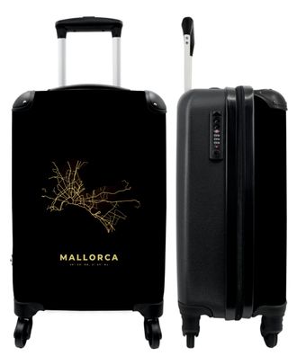 Koffer - Handgepäck - Mallorca - Gold - Stadtplan - Karten - Karte - Trolley -