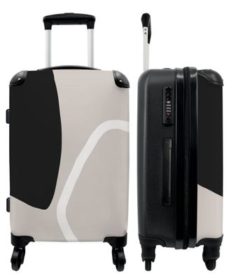 Großer Koffer - 90 Liter - Schwarz - Weiß - Abstrakt - Weiß - Trolley - Reisekoffer