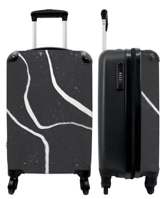 Koffer - Handgepäck - Weiß - Schwarz - Abstrakt - Kunst - Trolley - Rollkoffer -