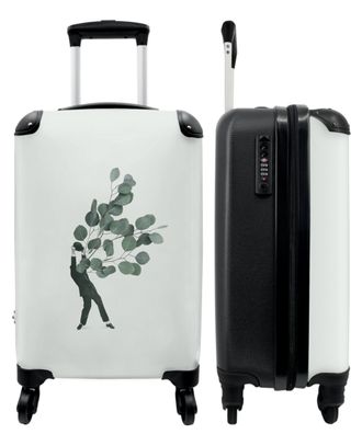 Koffer - Handgepäck - Abstrakt - Mann - Pastell - Design - Trolley - Rollkoffer -