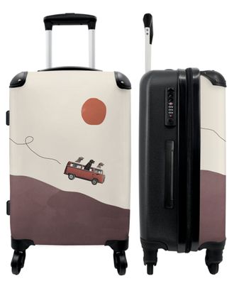 Großer Koffer - 90 Liter - Abstrakt - Design - Hunde - Auto - Trolley - Reisekoffer