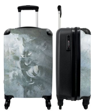 Koffer - Handgepäck - Grün - Abstrakt - Weiß - Kunst - Trolley - Rollkoffer - Kleine
