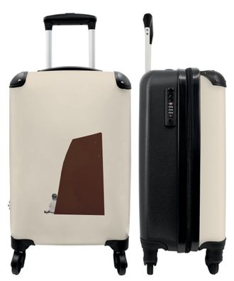 Koffer - Handgepäck - Braun - Beige - Männlich - Abstrakt - Trolley - Rollkoffer -