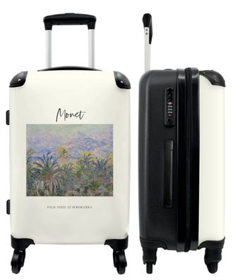 Großer Koffer - 90 Liter - Kunst - Monet - Alter Meister - Palmen - Trolley -