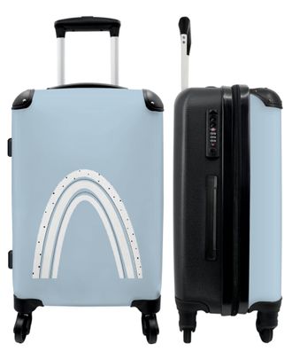 Großer Koffer - 90 Liter - Abstrakt - Pastell - Blau - Design - Trolley - Reisekoffer