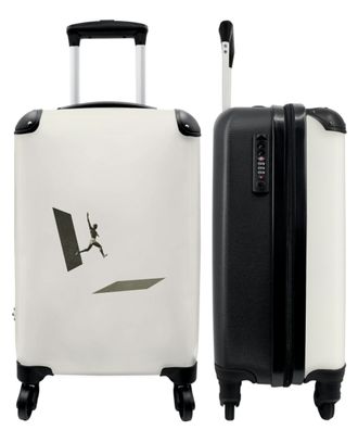 Koffer - Handgepäck - Mann - Formen - Abstrakt - Sprünge - Trolley - Rollkoffer -