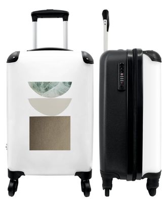 Koffer - Handgepäck - Abstrakt - Beige - Marmor - Kunst - Trolley - Rollkoffer -