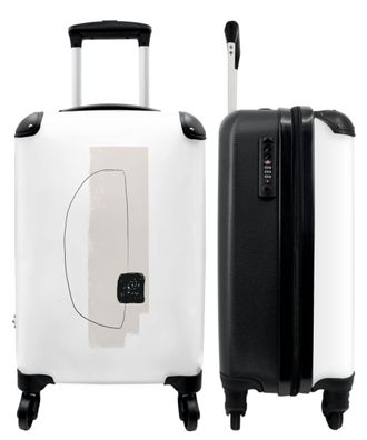 Koffer - Handgepäck - Schwarz - Beige - Weiß - Abstrakt - Trolley - Rollkoffer -