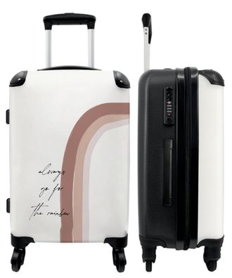 Großer Koffer - 90 Liter - Abstrakt - Design - Zitat - Pastell - Trolley -