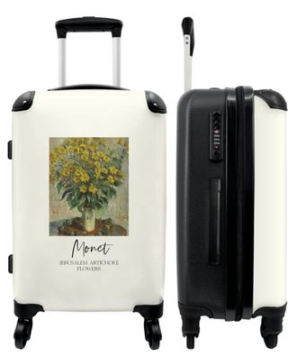 Großer Koffer - 90 Liter - Kunst - Monet - Blumen - Alter Meister - Trolley -
