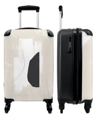 Koffer - Handgepäck - Abstrakt - Kunst - Schwarz und weiß - Trolley - Rollkoffer -
