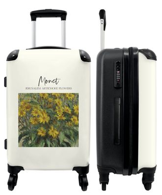 Großer Koffer - 90 Liter - Kunst - Monet - Alte Meister - Blumen - Trolley -