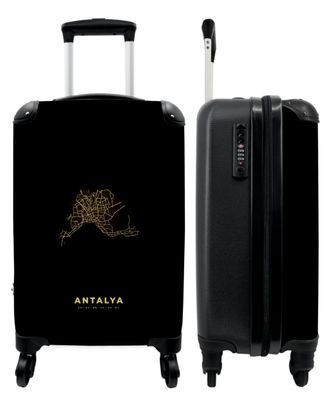 Koffer - Handgepäck - Stadtplan - Karten - Gold - Karte - Antalya - Trolley -