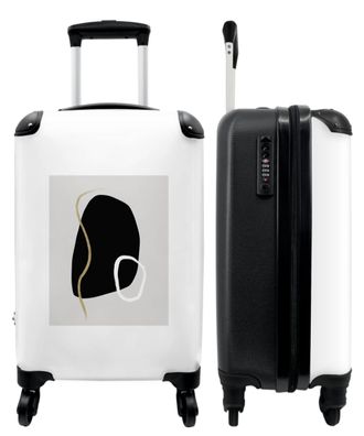 Koffer - Handgepäck - Schwarz - Weiß - Gold - Abstrakt - Trolley - Rollkoffer -