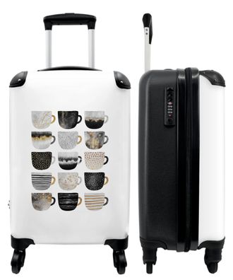 Koffer - Handgepäck - Abstrakt - Becher - Design - Marmor - Trolley - Rollkoffer -