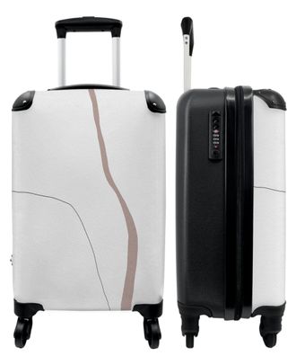 Koffer - Handgepäck - Altrosa - Weiß - Abstrakt - Kunst - Trolley - Rollkoffer -