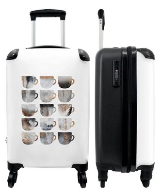 Koffer - Handgepäck - Design - Abstrakt - Marmor - Tassen - Trolley - Rollkoffer -