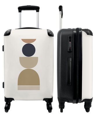 Großer Koffer - 90 Liter - Formen - Pastell - Abstrakt - Design - Trolley -