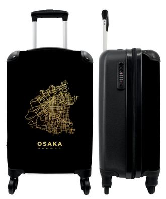 Koffer - Handgepäck - Osaka - Gold - Stadtplan - Trolley - Rollkoffer - Kleine
