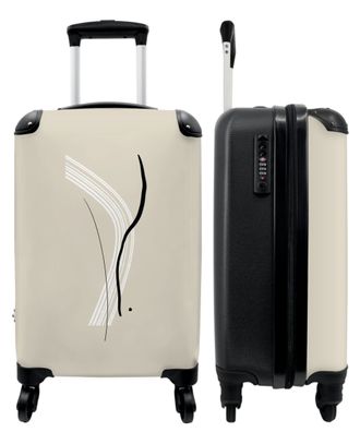 Koffer - Handgepäck - Abstrakt - Streifen - Schwarz - Weiß - Trolley - Rollkoffer -