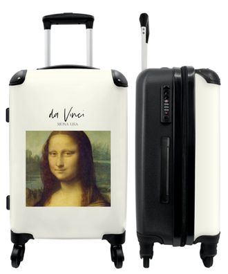 Großer Koffer - 90 Liter - Kunst - Da Vinci - Mona Lisa - Mädchen - Trolley -
