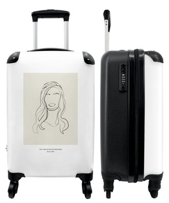 Koffer - Handgepäck - Porträt - Frau - Design - Abstrakt - Zitat - Trolley -