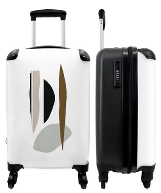 Koffer - Handgepäck - Streifen - Weiß - Abstrakt - Kunst - Trolley - Rollkoffer -