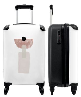 Koffer - Handgepäck - Abstrakt - Rosa - Formen - Weiß - Trolley - Rollkoffer - Kleine