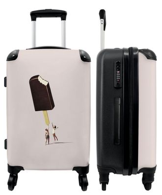 Großer Koffer - 90 Liter - Eiscreme - Abstrakt - Menschen - Kunst - Trolley -