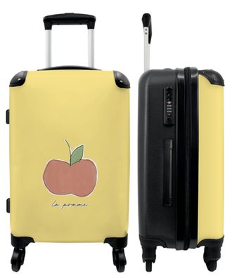 Großer Koffer - 90 Liter - Apfel - Gelb - 'La Pomme' - Abstrakt - Trolley -