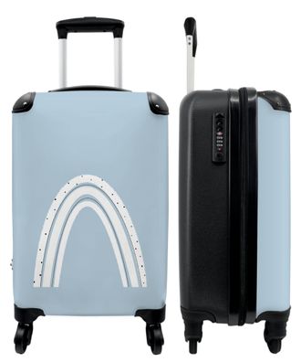 Koffer - Handgepäck - Abstrakt - Pastell - Blau - Design - Trolley - Rollkoffer -