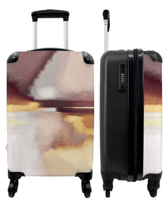 Koffer - Handgepäck - Rosa - Abstrakt - Gold - Gelb - Kunst - Trolley - Rollkoffer -