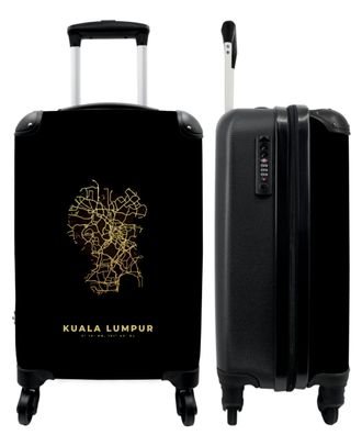 Koffer - Handgepäck - Kuala Lumpur - Stadtplan - Karten - Gold - Karte - Trolley -