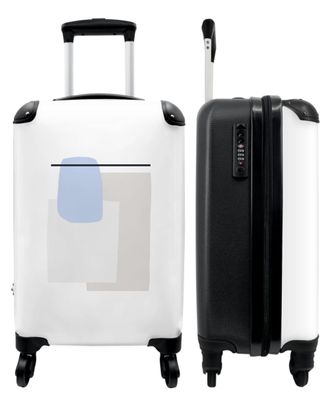 Koffer - Handgepäck - Blau - Grau - Beige - Schwarz - Abstrakt - Trolley - Rollkoffer