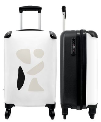 Koffer - Handgepäck - Abstrakt - Formen - Beige - Schwarz - Trolley - Rollkoffer -