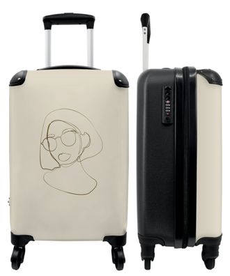 Koffer - Handgepäck - Porträt - Pastell - Frau - Entwurf - Trolley - Rollkoffer -