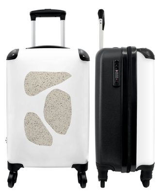 Koffer - Handgepäck - Weiß - Beige - Schwarz - Abstrakt - Trolley - Rollkoffer -