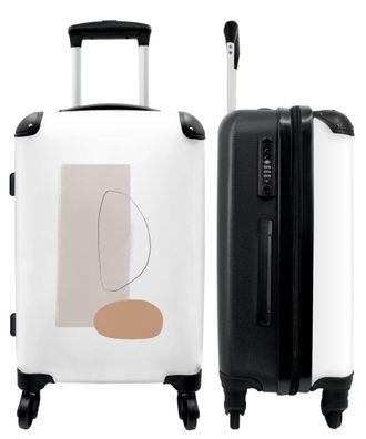 Großer Koffer - 90 Liter - Formen - Pastell - Design - Abstrakt - Linien - Trolley -
