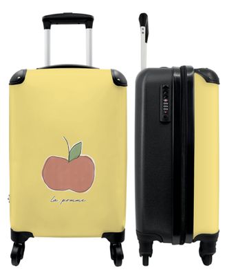 Koffer - Handgepäck - Apfel - Gelb - 'La Pomme' - Abstrakt - Trolley - Rollkoffer -