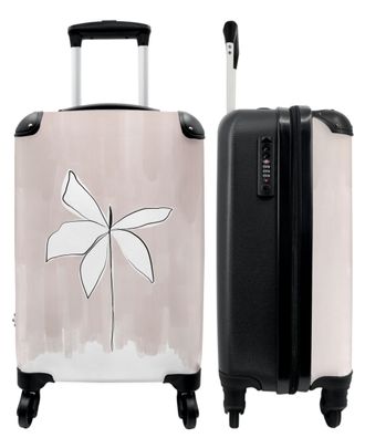 Koffer - Handgepäck - Kunst - Abstrakt - Rosa - Blume - Trolley - Rollkoffer - Kleine