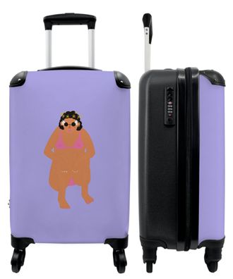 Koffer - Handgepäck - Design - Abstrakt - Frau - Pastell - Trolley - Rollkoffer -