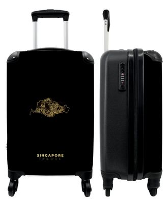 Koffer - Handgepäck - Singapur - Gold - Stadtplan - Karte - Trolley - Rollkoffer -